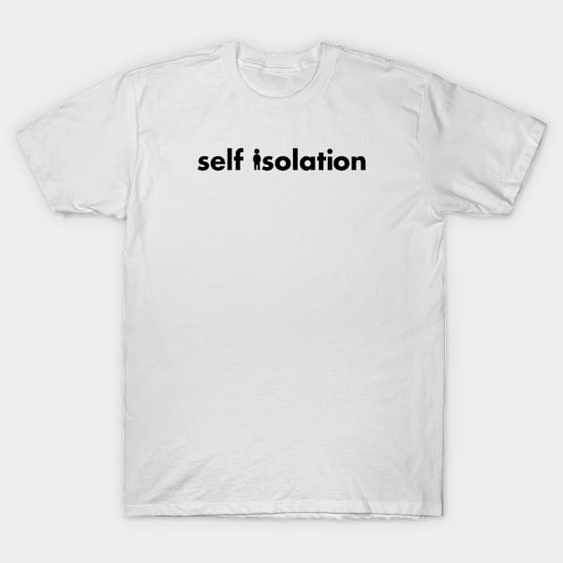 Self Isolation | Figure Graphic | Black Print T-Shirt by stuartjsharples